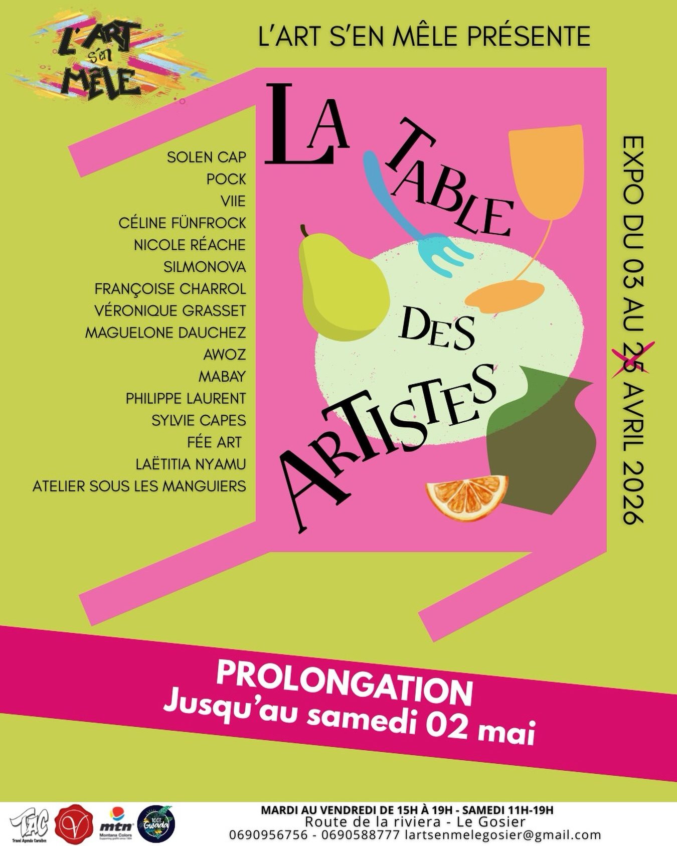 La table des artistes